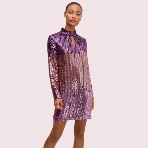 Kate Spade Ombre Sequin Shift Dress - Picture 1 of 10